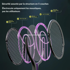 ZAP - Raquette électrique rechargeable Anti insectes + Lampe Piège