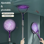 ZAP - Raquette électrique rechargeable Anti insectes + Lampe Piège