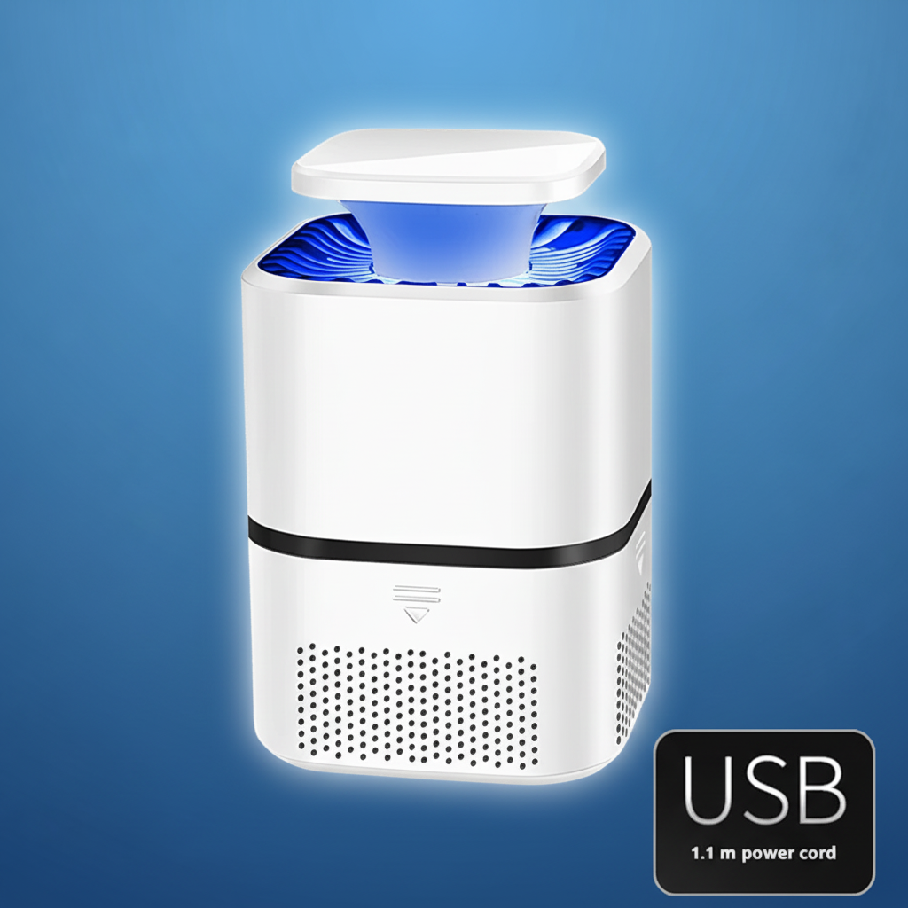 Lampe blanche USB - fond bleu dégradé